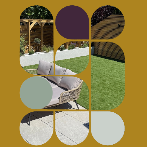 This image showcases a contemporary garden design featuring high-quality light grey composite decking. The clean lines and durable finish of the decking create a modern outdoor living area that pairs beautifully with the surrounding artificial lawn and structured planting beds. Low-maintenance and weather-resistant, composite decking provides a long-lasting alternative to timber while maintaining a sleek, stylish appearance. Installed with precision and attention to detail, this project highlights Gaia Crafted Landscapes’ expertise in delivering premium composite decking solutions for modern gardens.