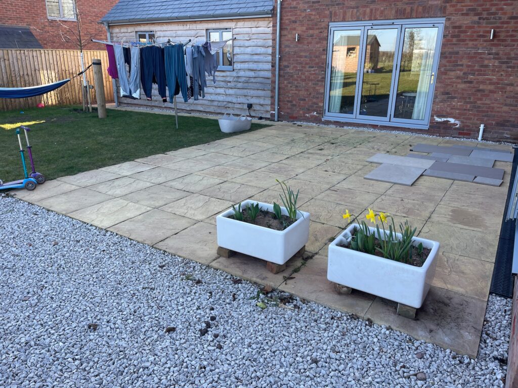 Existing concrete patio